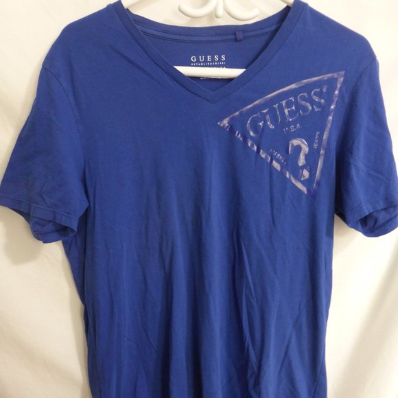 GUESS, LOS ANGELES, medium, blue graphic tee, EUC